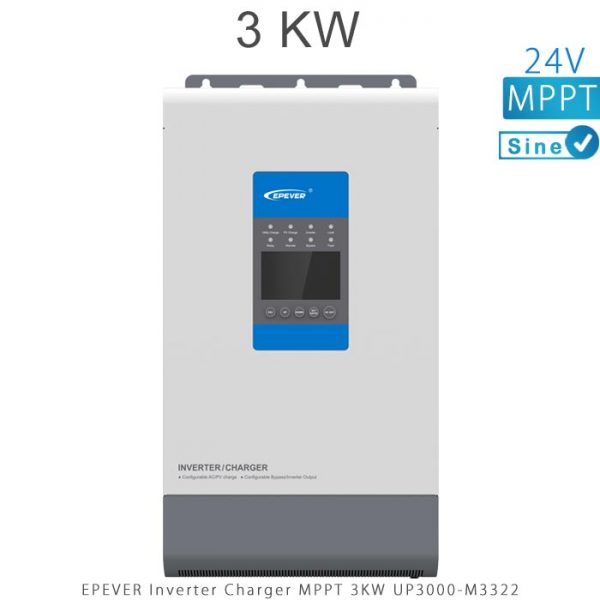 اینورتر شارژر 2KW و 24V سری MPPT تمام سینوسی مدل UP2000-M3322 برند EPEVER