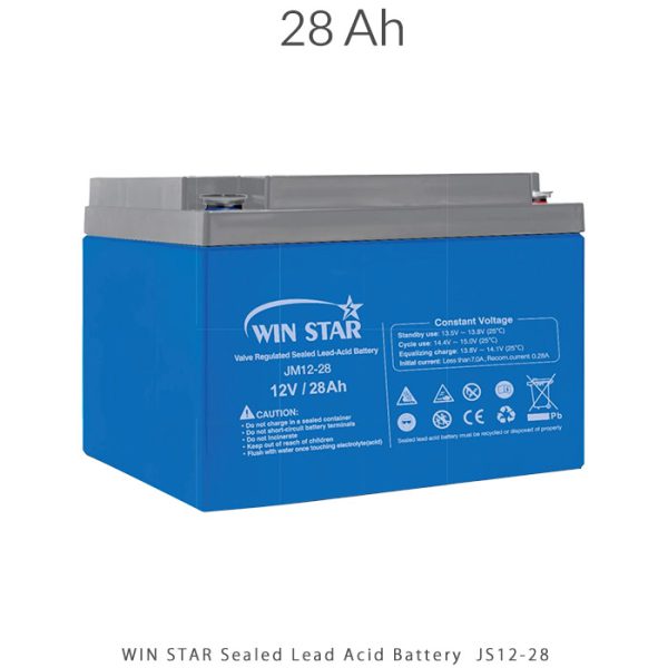 باتری 28 آمپر ساعت Sealed Lead Acid برند WIN STAR