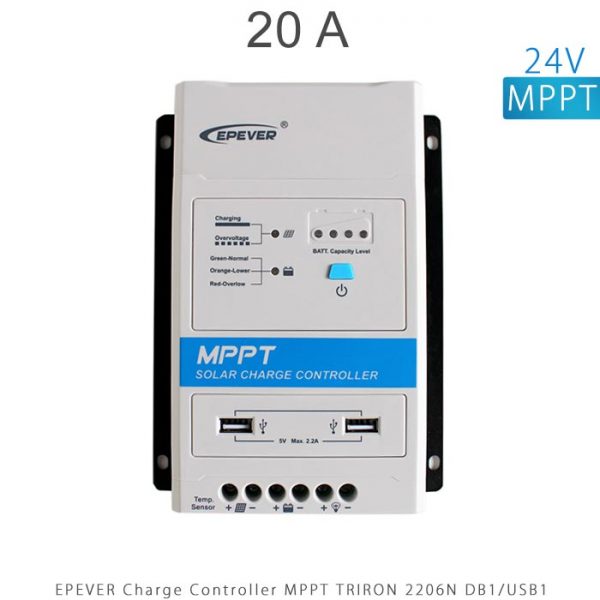شارژ کنترلر 20A و 24V سری MPPT مدل TRIRON 2206N برند EPEVER