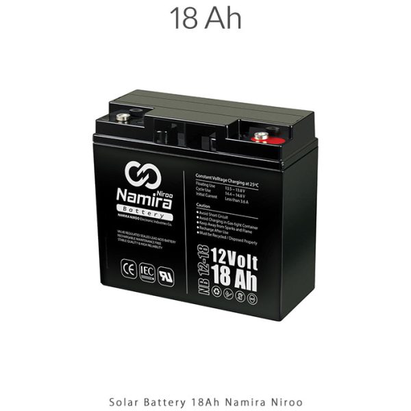 باتری 18 آمپرساعت سیلد اسید برند ریتار شرکت نامیرا